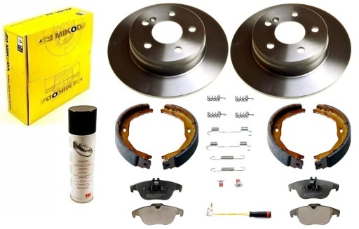 Диски колодки MERCEDES W204 S204 задний полный 278ММ