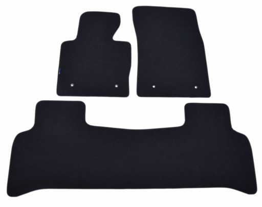Коврики черные велюровые Diamond, Rimówka - Range Rover 2002-2012 гг. / 3 шт.