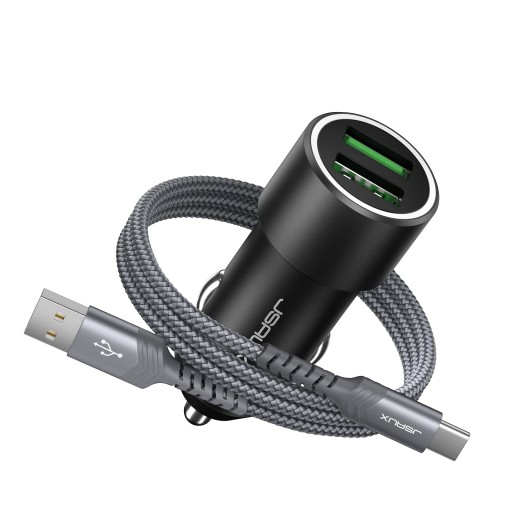 Jsaux автомобильное зарядное устройство USB 36W / 12V Usbc кабель
