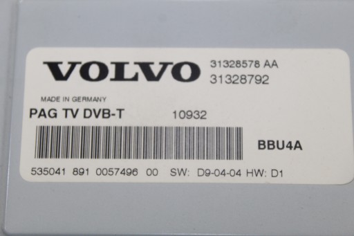 VOLVO V60 S60 II XC60 TUNER module DVB-T