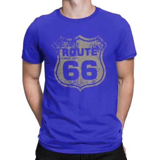 Creative US Route 66 tričká pre mužov Crewneck C