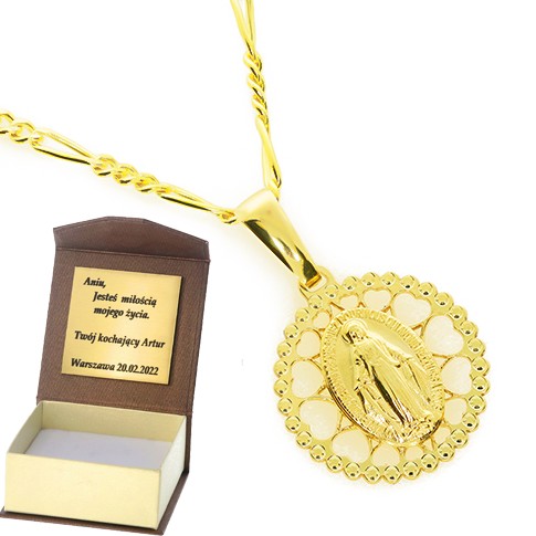 Złoty medalik z wizerunkiem Matka Boska Próby 585