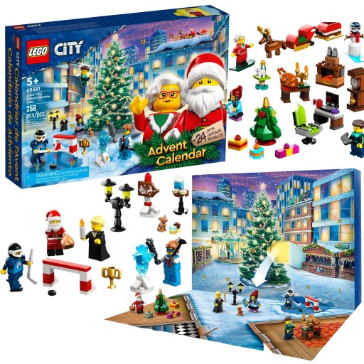 ADVENTNÝ KALENDÁR VIANOCE PRE DIEŤA KOCKY LEGO CITY 258 DIELIKOV