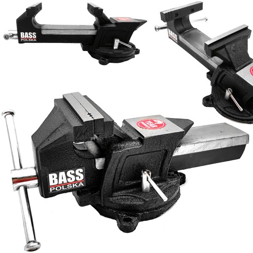 Слесарные тиски 125 мм стальные поворотные 5 