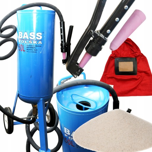 МОБІЛЬНИЙ СИФОН ПІСКОСТРУЙНИЙ АПАРАТ ПІСКОСТРУЙНИЙ ПІСТОЛЕТ 50Л + НАБІР ПІСКУ