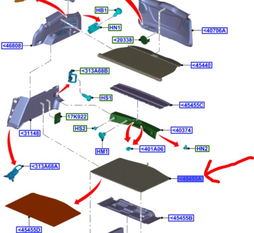НАКЛАДКА БАГАЖНИКА FORD C-MAX Mk2 2010-15 рр