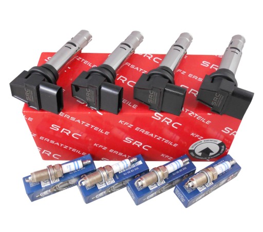 4x 03.6905715AS, - 4 катушки + свечи зажигания bosch vw golf passat polo tiguan touran 1.4 1.6 fsi tsi