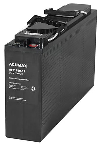 Acumax aft 150-12 12v 150ah agm vrla front terminal m8 ups rack cabinets 19 23