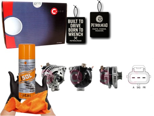 CASCAL40307AS#ECS-PCP+K - Генератор 12в 150а каско #petrolhead pro+ комплект4