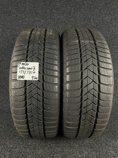 2x PIRELLI SOTTOZERO 3 225/55R17 6 мм 2018 г.