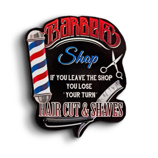 Вивіска 38 x 30, Перукарня, США хіт подарунок