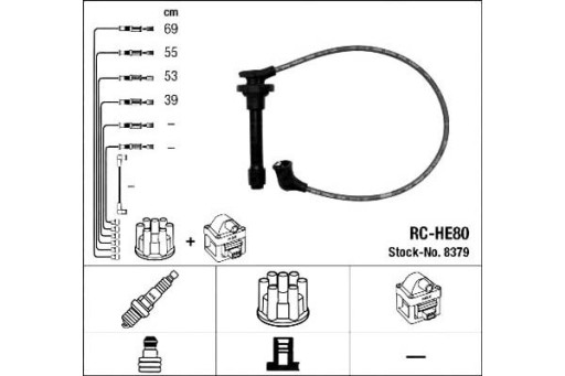 8379 - Кабелі запалювання ngk honda accord iv 2.2 i 16v a