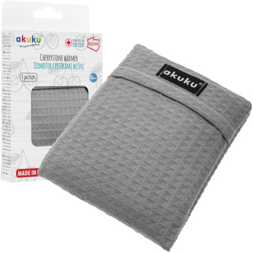 АКУКУ Грілка з вишневими кісточками А0635 сіра 0+