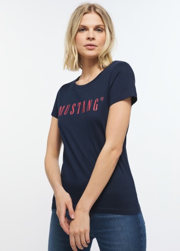 Mustang Logo C Alina 12626350865 Blue Nights - Tee