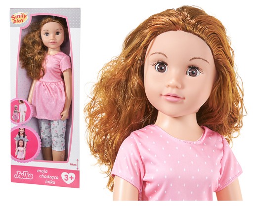 Smily Play Duża lalka chodząca 70 cm księżniczka długie włosy