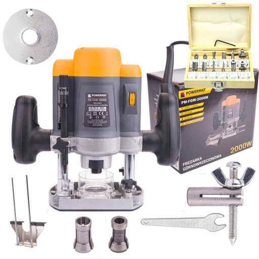 ФРЕЗЕРНЫЙ СТАНОК ВЕРХНЕГО ШПИНДЕЛЯ, КРОМОТРЕЗНЫЙ СТАНОК 2000ВТ 6/8мм + 12 ФРЕЗЕРНЫХ МАСЕЛ