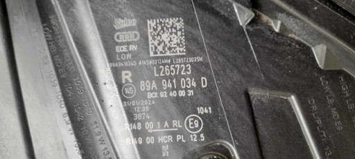 light right LED MATRIX AUDI Q4 E-TRON 89A941034D