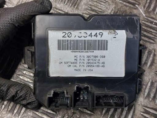 Модуль контроллера заслонок opel insignia a универсал 20980449 3027908