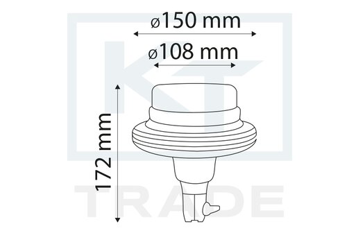 TT.411 - Сигнальна лампа, півень, LED 12 / 24V 22.5 Вт