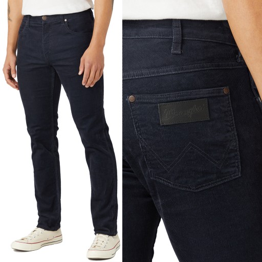 Wrangler GREENSBORO Parisian Night TMAVOMODRÁ ŠTRUKTÚRA W34 L34