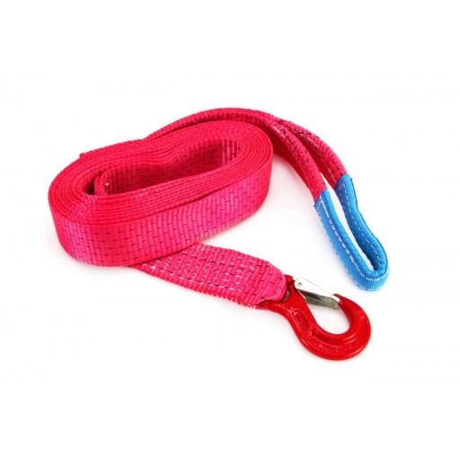 СИЛЬНЫЙ ТРОС БУКСИРОВОЧНЫЙ РЕМЕНЬ 7500 КГ 5 М С КРЮКОМ 7,5 Т