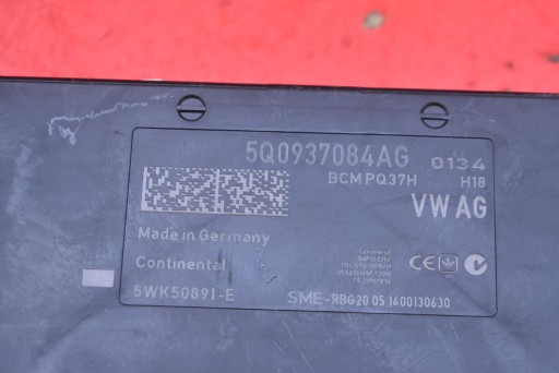 comfort control unit 5Q0937084AG SKODA OCTAVIA 3 III 1.6 TDI 105 KM 13-17