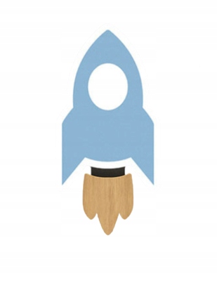 ДИТЯЧИЙ 3D LED ЛАМПА НАСТІННИЙ СВІТИЛЬНИК BLACK ROCKET