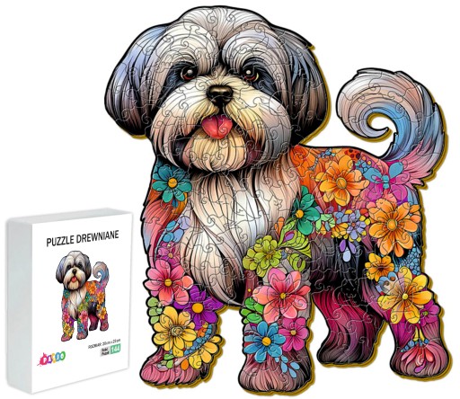 Puzzle Drewniane Dla Dzieci 144 Elementy Shih Tzu Dla Dzieci