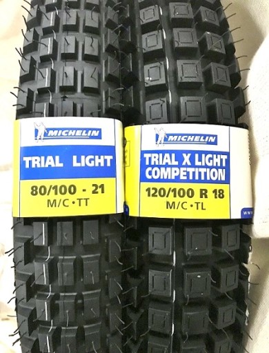 80/100-21 + 120/100R18 MICHELIN TRIAL X LIGHT