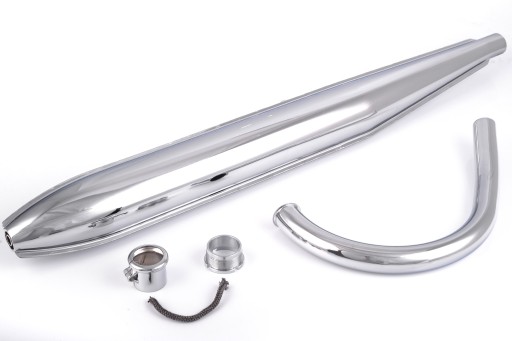 GMOTO-109258 - SHL M11 глушитель выхлоп хомут локоть хром DELUX