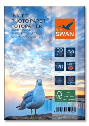 Papier fotograficzny błyszczący Blue Swan A4 120 g/m² 100 szt.