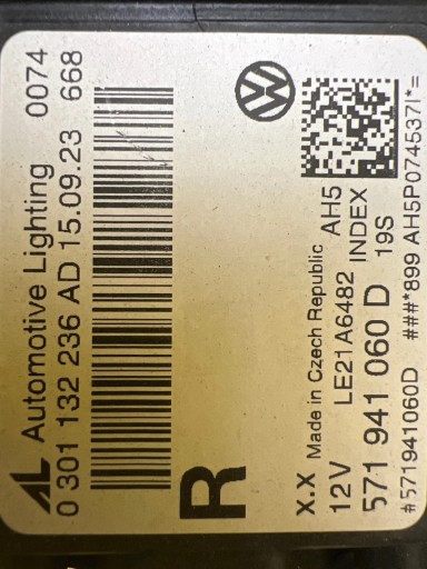 light right front VW Tiguan 3 III 571 Full Led 571941060D