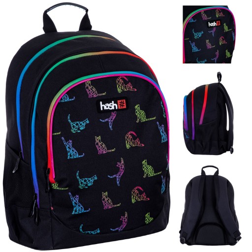 Рюкзак шкільний багатокамерний Hash AB350 Kitty Smile 20 л