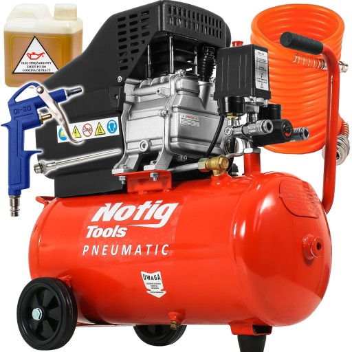 Масляний компресор Notig Tools N3420 24 л 8 бар