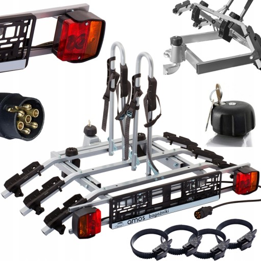 ВЕЛОСИПЕДНА СТІЙКА ДЛЯ ГАКА TITANIUM PLUS 3 ВЕЛОСИПЕДА 7PIN