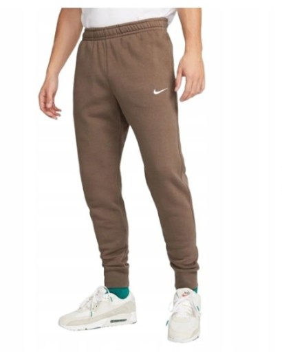 Spodnie Dresowe Męskie Brązowe Nike Jogger Club Fleece 716830-004 r. XL