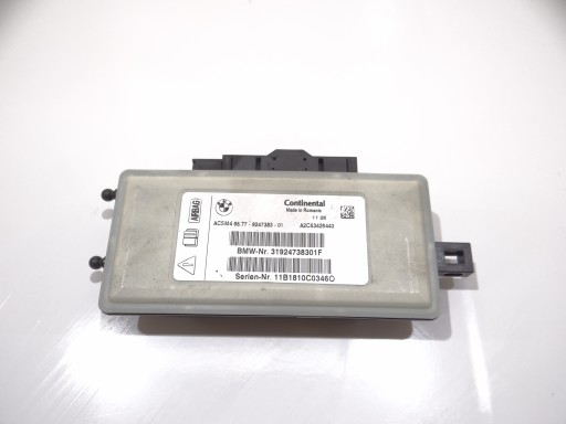 Module SENSOR Airbag POWIETRZNYCH BMW X3 F25 9247383