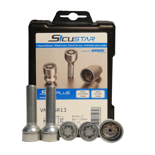 Кріпильні гвинти SICUSTAR 14x1, 5x60 куля K. 17