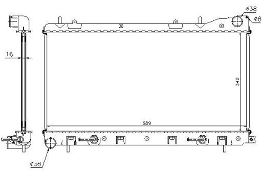 67707A/NIS - Радиатор двигателя nissan subaru forester 2.0 06.9