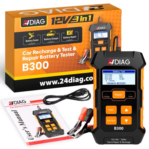 Prostownik Tester Do Akumulatorów B300 3w1 12V 5A
