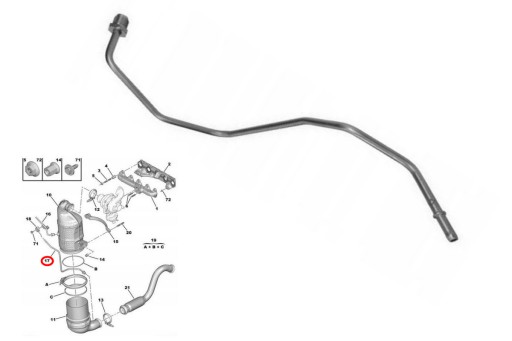 1714.P2 1714P2 - КАБЕЛЬ ДАТЧИКА ТИСКУ. CITROEN BERLINGO, C3