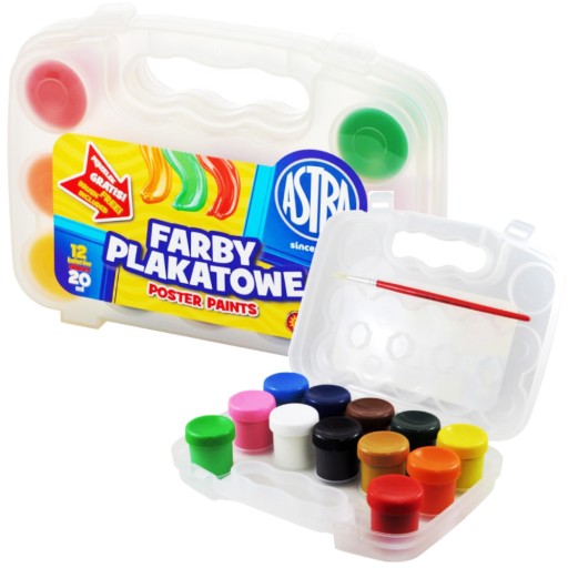 Фарби для плакатів Astra 12 шт х 20 мл