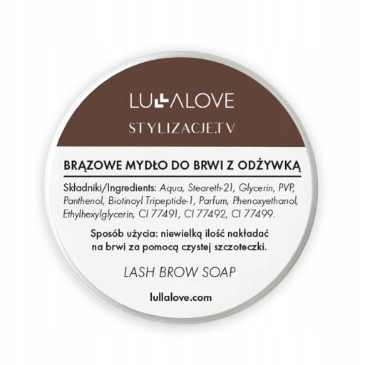 Lullalove Hnedé mydlo na styling obočia s kondicionérom 30ml