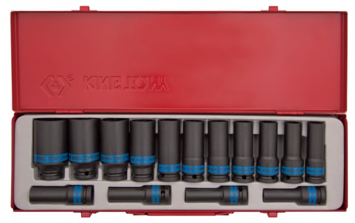 НАБОР УДАРНЫХ НАСАДОК ДЛИННОЙ 1/2 ДЮЙМА, 12 УГЛОВЫХ, 8–24 ММ