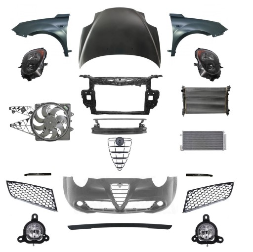 50508540 - ALFA ROMEO MITO ПЕРЕДНИЙ КАПОТ КРЫЛО РЕМЕНЬ ФАРЫ