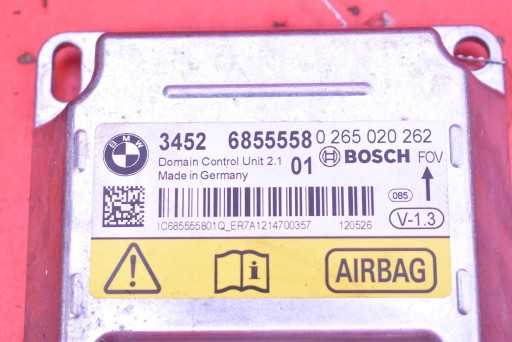 SENSOR modul AIRBAG airbag 6855558 0265020262 BMW F20 5D HB 11-15