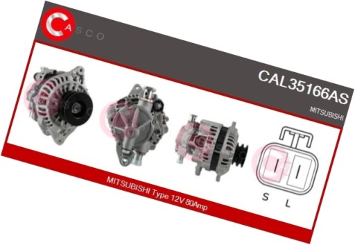 Генератор 12в 80а - casco cal35166as