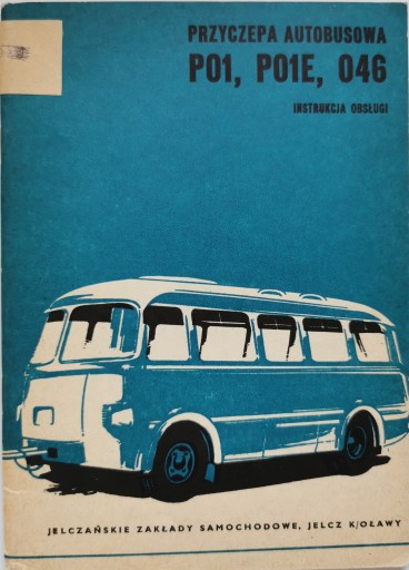Автобусний причіп P01, p01e керівництво користувача