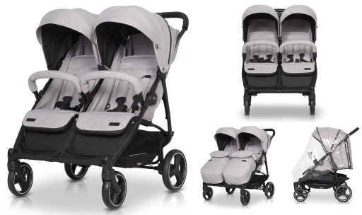 Коляска для двійні Easy Go Domino Pearl
