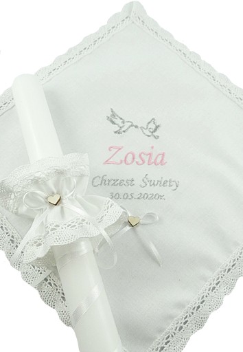 Набір для хрещення з нитки Tangled Candle + халат 25 х 25 см